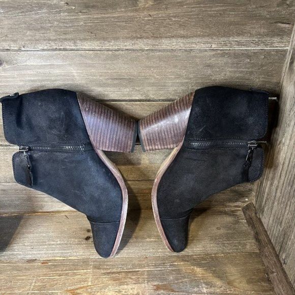 Womens Rag & Bone‎ Black Suede Ankle Heeled Booties Boots Size EUR 38 US 8 M GUC - Picture 4 of 6